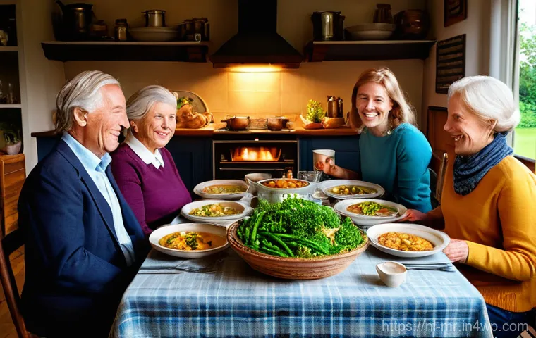 의식적 식사법의 문화적 차이 - **Prompt 1: Cozy Dutch Family Dinner**
"A heartwarming scene of a diverse family, including pare...