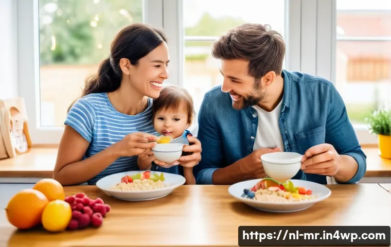 의식적 식사법과 자발적 선택 - **Mindful Family Breakfast in a Bright Dutch Home**
A heartwarming and serene scene capturing a ...